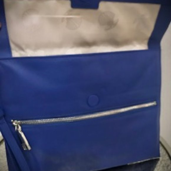 Modalu Pippa Blue Leather Clutch - Picture 2 of 3